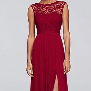 David’s Bridal Bridesmaid Dress (10, Color Apple)